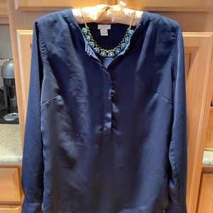 J Crew Navy Blue Blouse